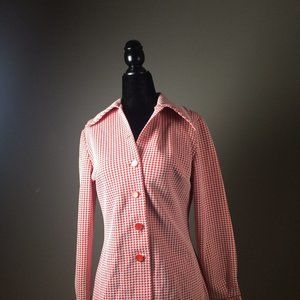 Vintage red and white vest